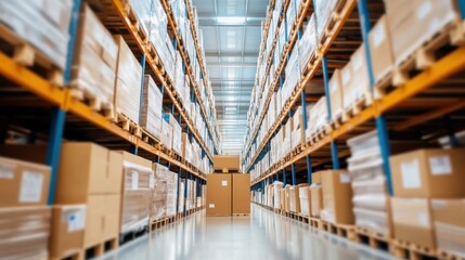 Advanced Automated Storage and Retrieval Systems (ASRS) Showcased in a Modern Warehouse Environment Enhancing Efficiency and Space Utilization for Inventory Management