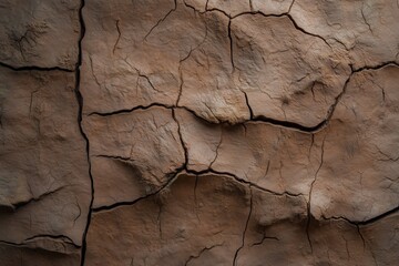 Trockene, rissige Erde als natürliche Bodenstruktur

