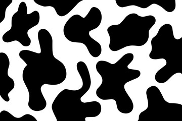 black and white droplets seamless pattern. Black lines make blob slime background wallpaper. Monotone colored lava wallpaper. Ink blot