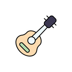 Mini Guitar Vector icon