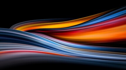 Vibrant Abstract Wave Pattern with Rich Colors and Smooth Curves