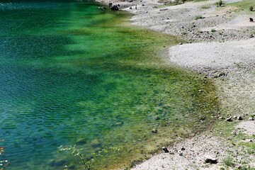 Villalago - Riva del lago dall'eremo di San Domenico