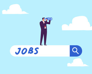 Looking for new job, employment, career or job search, find opportunity, seek for vacancy or work position concept