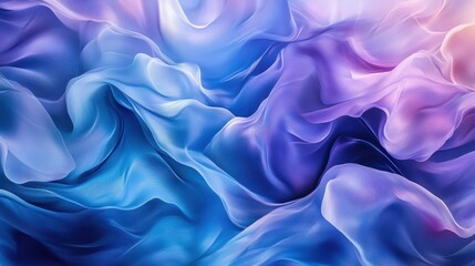 Obraz premium Fluid background with smooth ribbons of light in blue magenta and purple gradients