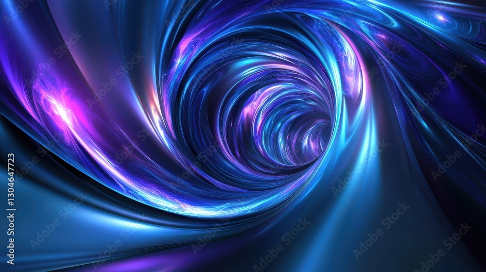 Canvas Prints cyberpunk-inspired abstract background with glowing neon ribbons and fluid motion