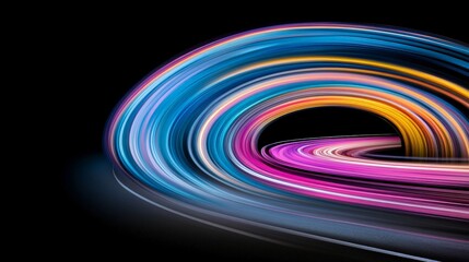 Colorful Light Trails Creating a Dynamic Abstract Background