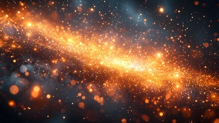 Naklejka premium Majestic Starburst Firework Lighting Up the Sky with Fiery Hues of Liberty and