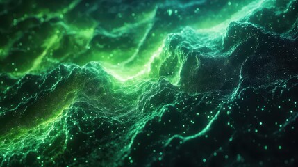 Cosmic backdrop with glowing nebula mist and soft cosmic dust illuminated by starlight