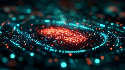 Glowing Digital Dashboard Highlights Suspicious Transaction in Fraud Detection Concept