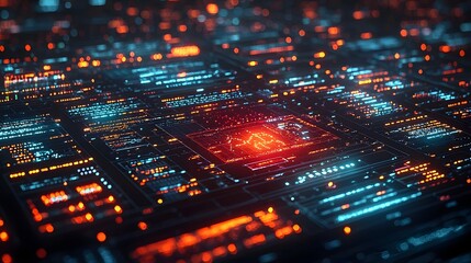 Glowing Digital Dashboard with Suspicious Transaction Highlighted in Fraud Detection Concept