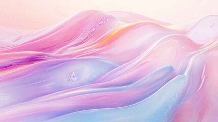 A dreamy pastel wallpaper with soft brushstrokes blending pinks lavenders and blues into an ethereal gradient with light specks