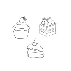 A fun, hand-drawn doodle cake coloring page featuring whimsical, intricate designs of cakes, frosting, and decorations, perfect for creative coloring enthusiasts of all ages.