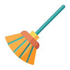 soft broom sweeping icon vector imaage  set on-white-background