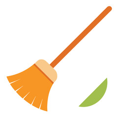 soft broom sweeping icon vector imaage  set on-white-background