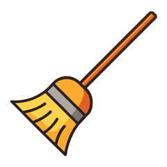 soft broom sweeping icon vector imaage  set on-white-background