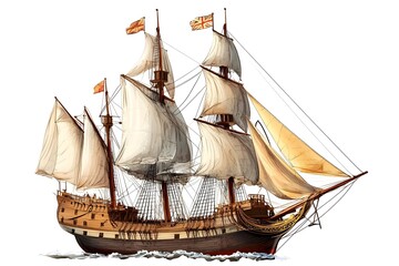 ship boat sail sailboat model sea pirate toy old vessel sailing travel yacht mast frigate isolated nautical ocean vintage galleon wooden antique wood caravel sails
