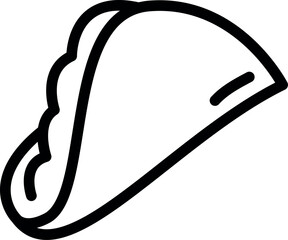 Taco icon isolated on white background
