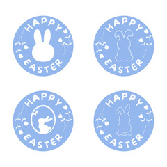 Vector set of flat designed Easter icons. Easter design element.