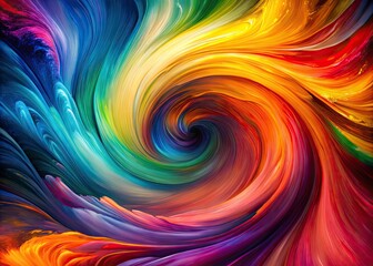 Fototapeta premium Vibrant, swirling abstract art; a modern digital painting perfect for wall art, home decor, or creative wallpaper.