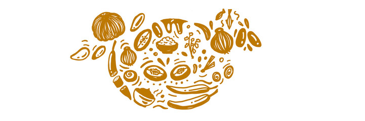 Yellow spices used in cooking