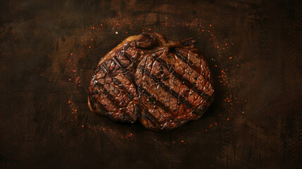 Naklejka premium grilled ribeye beef steak