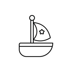 Boat Toy Vector icon