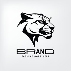Fototapeta premium Powerful Puma Head Logo Design for Brand Identity