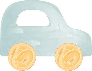 Watercolor Baby Car Toy