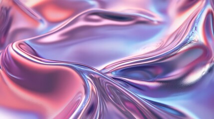 Obraz premium Abstract iridescent fabric flowing in soft waves