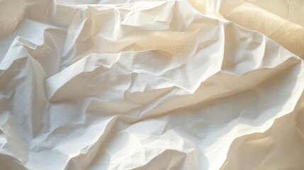 Obraz premium White Fabric Draped in Soft Gentle Folds
