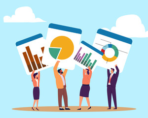 Data driven or data analysis, chart and graph report, analytics, research and optimization, big data or intelligence information, insight concept