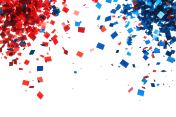 square confetties on transparent background