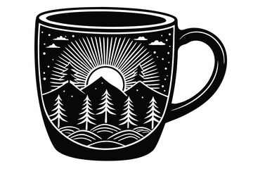 Mug vector silhouette