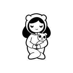 teddy bear with a girl