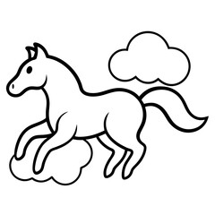 vector illustration of a horse