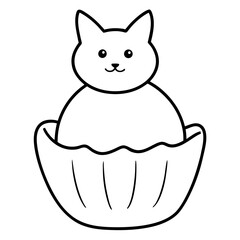 line art of cat