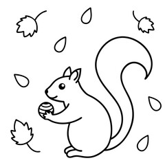 squirrel with acorn