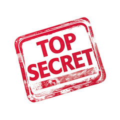 Top Secret Stamp PNG Red Rubber Circular Design with Vintage Style Distressed Texture Official Bureaucratic Seal for Government and Security Clearance