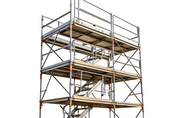 scaffolding platform on transparent background