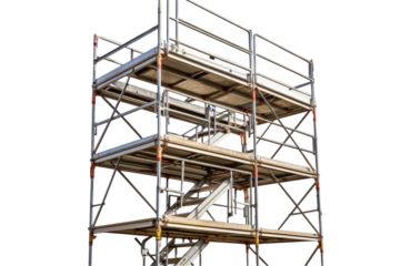 scaffolding platform on transparent background