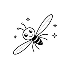 dragonfly on white background