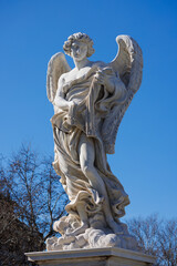 Angel with the Whips by Lazzaro Morelli on Ponte Sant'Angelo - Rome - Italy