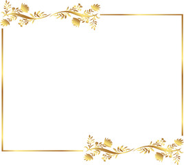 Gold border golden warm color frame