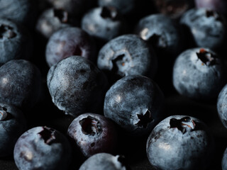 Ripe Blueberries fruit macro close up