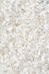 Dried white rice textured background