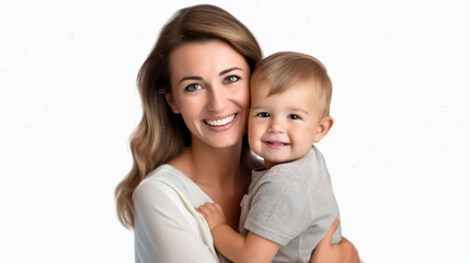 Photo of a happy mother with her son