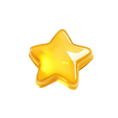 golden star on white background
