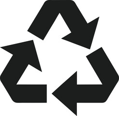 Recycling Symbol Vector Icon for Eco-Friendly and Sustainability Concepts