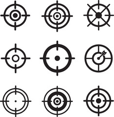 set of vector images of target