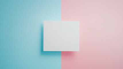 Blank white card on a flat surface, symbolizing simplicity and clarity in design.